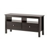 hagge home Scandinave Meuble TV en bois Noir 110 x 37 x 45 cm