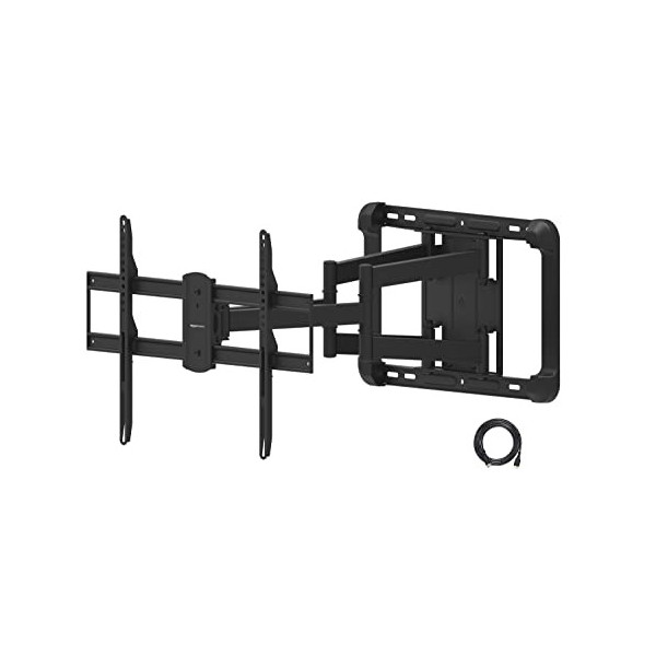 Amazon Basics Support TV double bras orientable, inclinable et extensible, 38" à 80