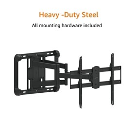 Amazon Basics Support TV double bras orientable, inclinable et extensible, 38" à 80
