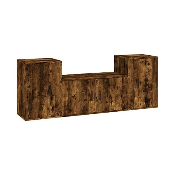 VEEKI Meuble TV, Meuble TV Suspendu, Meuble TV Industriel, Meuble TV Bois, Meuble Chambre, Convient pour Salon ou Chambre, En