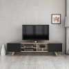 [en.casa] Meuble TV de Salon à 2 Portes Support Banc Télé avec Espaces de Rangement Panneau de Particules Plastique 40 x 160 