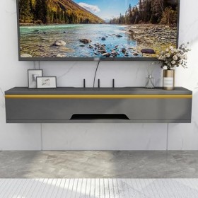 sous TV, Armoire Flottante, Meuble De Rangement De Bureau pour La Maison Meuble TV Flottant avec Armoire Étagère TV Murale C