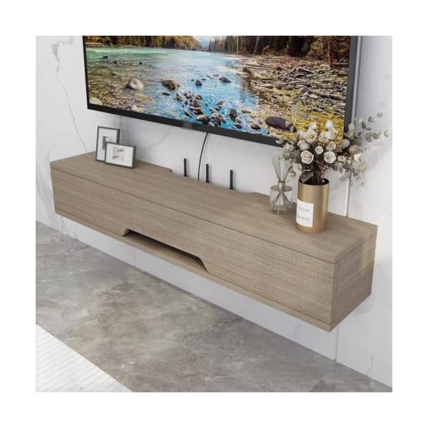 sous TV, Armoire Flottante, Meuble De Rangement De Bureau pour La Maison Meuble TV Flottant avec Armoire Étagère TV Murale C