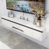 sous TV, Armoire Flottante, Meuble De Rangement De Bureau pour La Maison Meuble TV Flottant avec Armoire Étagère TV Murale C