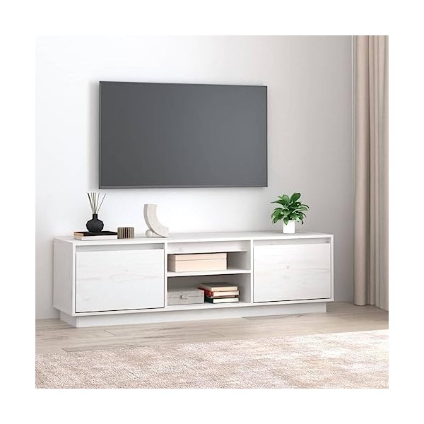 VEEKI Meuble TV, Meuble TV Suspendu, Meuble TV Industriel, Meuble TV Bois, Meuble Chambre, Convient pour Salon ou Chambre, Bl