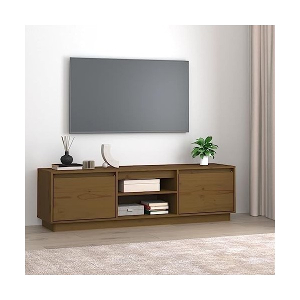 VEEKI Meuble TV, Meuble TV Suspendu, Meuble TV Industriel, Meuble TV Bois, Meuble Chambre, Convient pour Salon ou Chambre, Ma