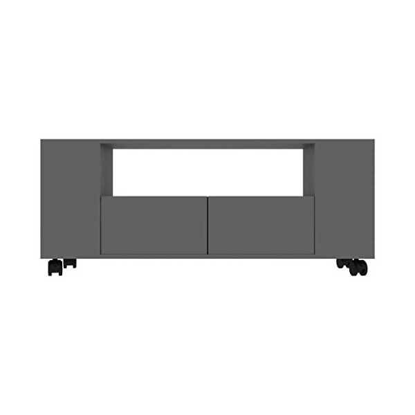 lvssiao Meuble de salon pour TV, Meuble TV Contre-plaqué Gris 120x35x43 cm Module TV avec armoires