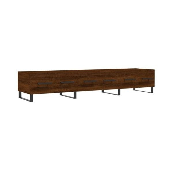 Meuble TV chêne Marron 150x36x30 cm Bois dingénierie - Meuble TV de Salon Banc Télé Industriel, Support Rangement Console Je