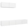 Générique Meubles TV 3 pcs Blanc Aggloméré,47.25 KG,3078703, Meubles, Meubles TV