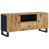 FAMIROSA Meuble TV 105x33,5x46 cm Bois de manguier et dingénierie 21.95KG 