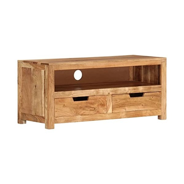 Générique Meuble TV 88x35x40 cm Bois dacacia Massif, 15.9 kg, 338433, Meubles, Meubles TV