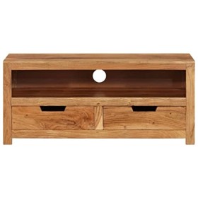 Générique Meuble TV 88x35x40 cm Bois dacacia Massif, 15.9 kg, 338433, Meubles, Meubles TV