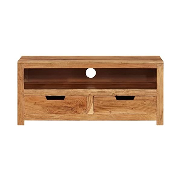 Générique Meuble TV 88x35x40 cm Bois dacacia Massif, 15.9 kg, 338433, Meubles, Meubles TV