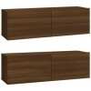 ZEYUAN Meubles TV 2 pcs Chêne Marron 100x30x30 cm Bois dingénierie,Meuble TV,Meuble TV Moderne,Meuble de Salon