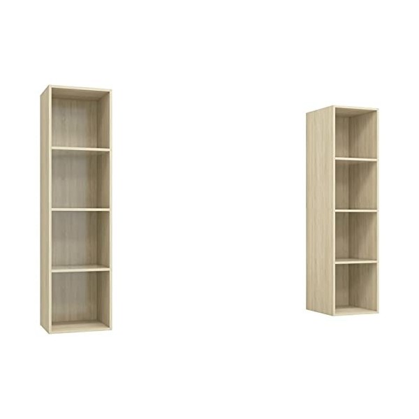 Camerina Meubles TV muraux 2 pcs Chêne Sonoma Aggloméré,Meuble TV,Meuble TV Moderne,Meuble de Salon