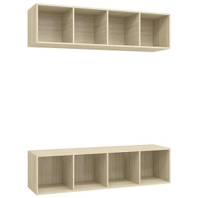 Camerina Meubles TV muraux 2 pcs Chêne Sonoma Aggloméré,Meuble TV,Meuble TV Moderne,Meuble de Salon398