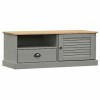 BaraSh Meuble TV Vigo Gris 106x40x40 cm Bois Massif de pin,Meuble TV,Table Basse Salon Meuble TV,Table Basse LED Couleurs