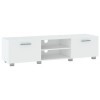 FAMIROSA Meuble TV Blanc 140x40x35 cm Bois dingénierie 26.7KG 