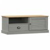 Camerina Meuble TV Vigo Gris 106x40x40 cm Bois Massif de pin,Meuble TV,Table Basse Salon Meuble TV,Table Basse LED Couleurs