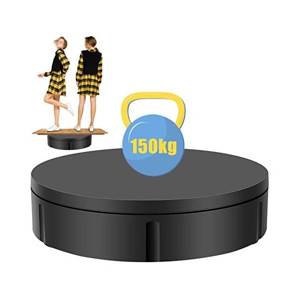 FONOBO Présentoir Rotatif, Charge de 330 lb/150 kg, Plateau tournant daffichage motorisé pour Photographie de 12 po pour Man