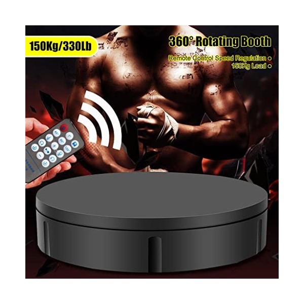 FONOBO Présentoir Rotatif, Charge de 330 lb/150 kg, Plateau tournant daffichage motorisé pour Photographie de 12 po pour Man