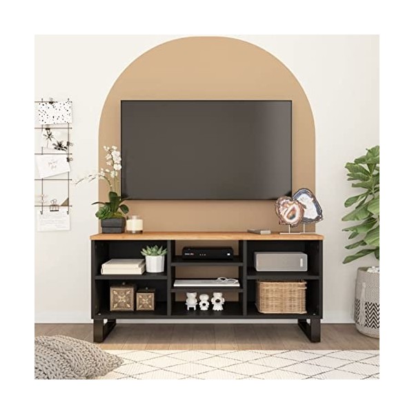 Tidyard Meuble TV Banc TV Meuble de Salon 100x33x46 cm Bois dacacia Solide et dingénierie