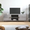 JUNZAI Meuble TV Sonoma Gris 150x30x50 cm Bois dingénierie,Meuble TV,Table Basse Salon Meuble TV,Table Basse LED Couleurs