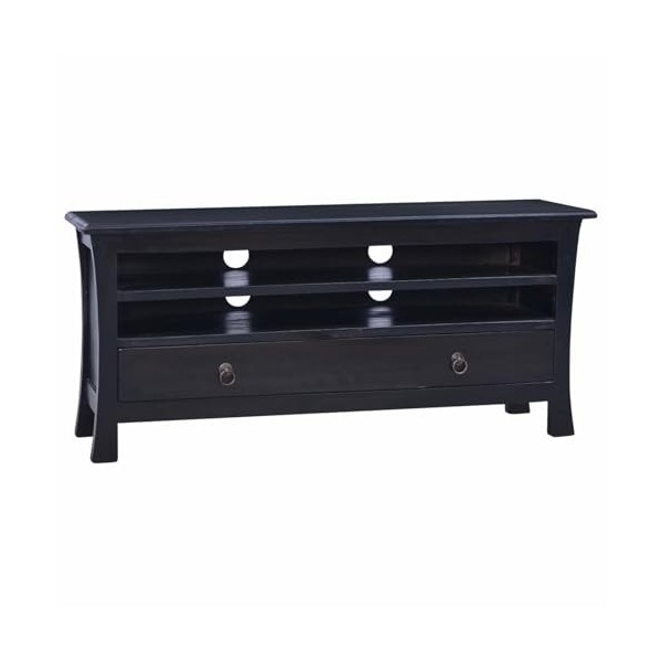 Camerina Meuble TV Café Noir Clair 100x30x45 cm Bois dacajou Massif,Meuble TV,Meuble TV Moderne,Meuble de Salon