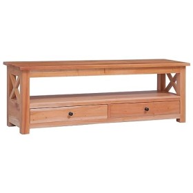 JUNZAI Meuble TV 120 x 30 x 40 cm Bois dacajou Massif,Meuble TV,Meuble TV Moderne,Meuble de Salon