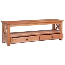 JUNZAI Meuble TV 120 x 30 x 40 cm Bois dacajou Massif,Meuble TV,Meuble TV Moderne,Meuble de Salon