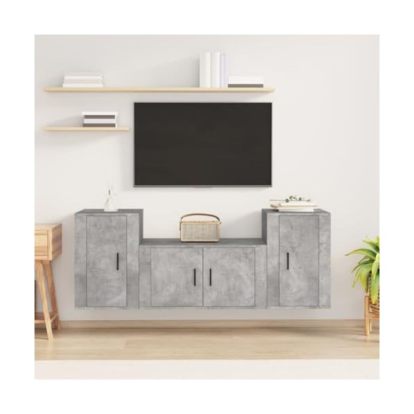 VEEKI Meuble TV, Meuble TV Suspendu, Meuble TV Industriel, Meuble TV Bois, Meuble Chambre, Convient pour Salon ou Chambre, En