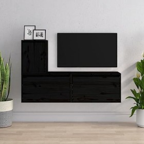 Meuble TV,Étagère TV Flottante, Support de Télévision Flottant Fixé au Mur Centre de Console Multimédia de Divertissement Gra