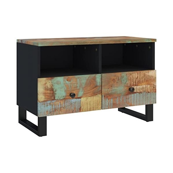 VEEKI Meuble TV, Meuble TV Suspendu, Meuble TV Industriel, Meuble TV Bois, Meuble Chambre, Convient pour Salon ou Chambre, 70