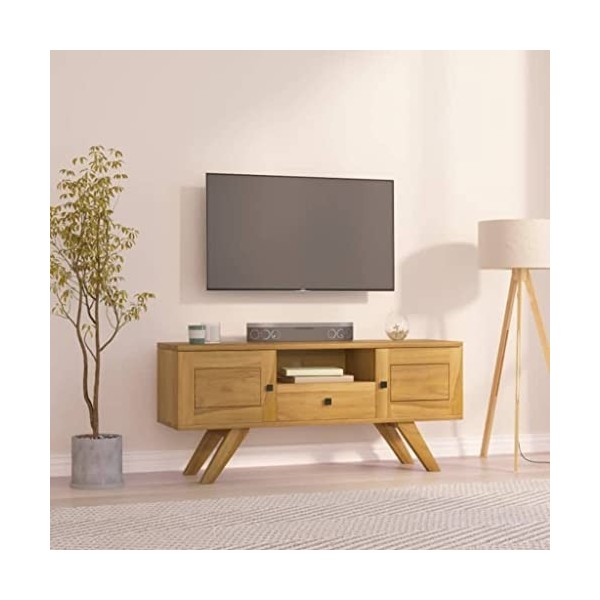 VEEKI Meuble TV, Meuble TV Suspendu, Meuble TV Industriel, Meuble TV Bois, Meuble Chambre, Convient pour Salon ou Chambre, 11