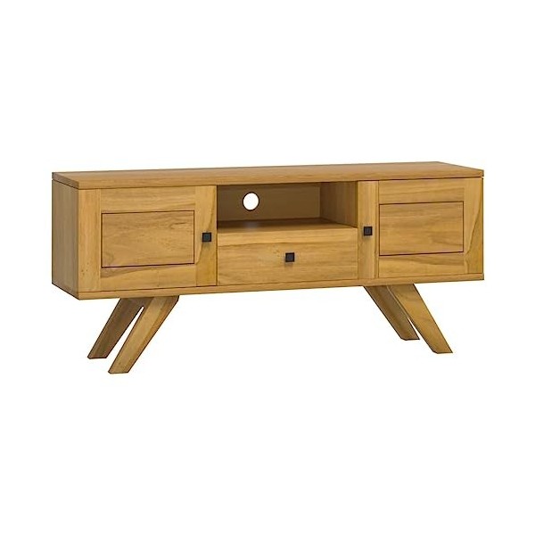 VEEKI Meuble TV, Meuble TV Suspendu, Meuble TV Industriel, Meuble TV Bois, Meuble Chambre, Convient pour Salon ou Chambre, 11