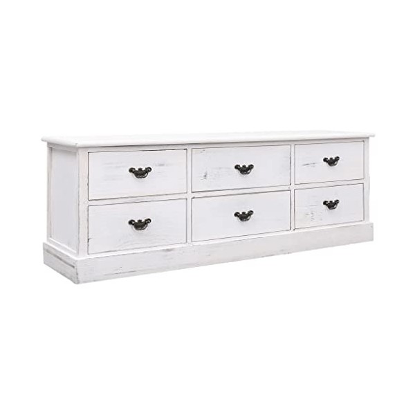 VEEKI Meuble TV, Meuble TV Suspendu, Meuble TV Industriel, Meuble TV Bois, Meuble Chambre, Convient pour Salon ou Chambre, Bl