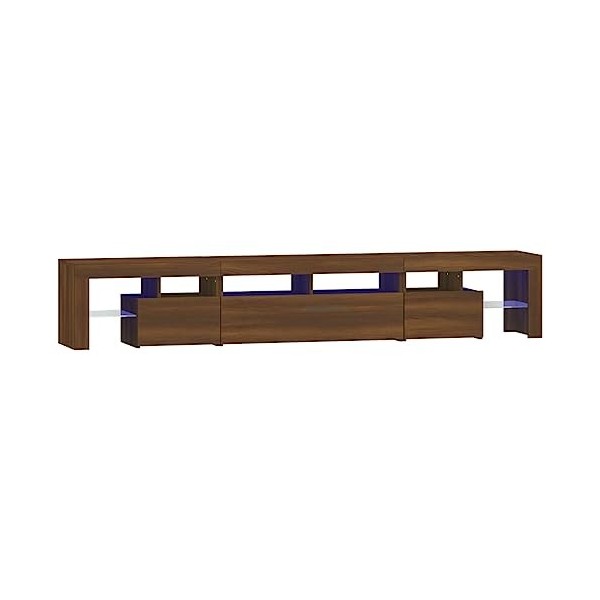 Générique Meuble TV avec lumières LED Chêne Marron 230x36,5x40 cm,45.8 KG,3152793, Meubles, Meubles TV