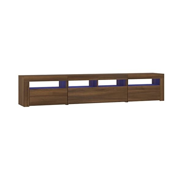 Générique Meuble TV avec lumières LED Chêne Marron 210x35x40 cm, 42.1 kg, 3152737, Meubles, Meubles TV