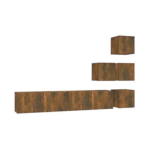 Générique Meuble TV Mural Chêne fumé Bois dingénierie,52.3 KG,3114579, Meubles, Meubles TV