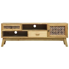 Générique Meuble TV Marron sculpté 120x30x42 cm Bois,23.15 KG,285768, Meubles, Meubles TV