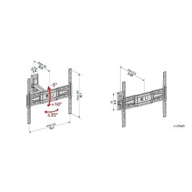 Meliconi ER 400 Support Mural Inclinable et Orientable pour TV LCD 14 à 50"