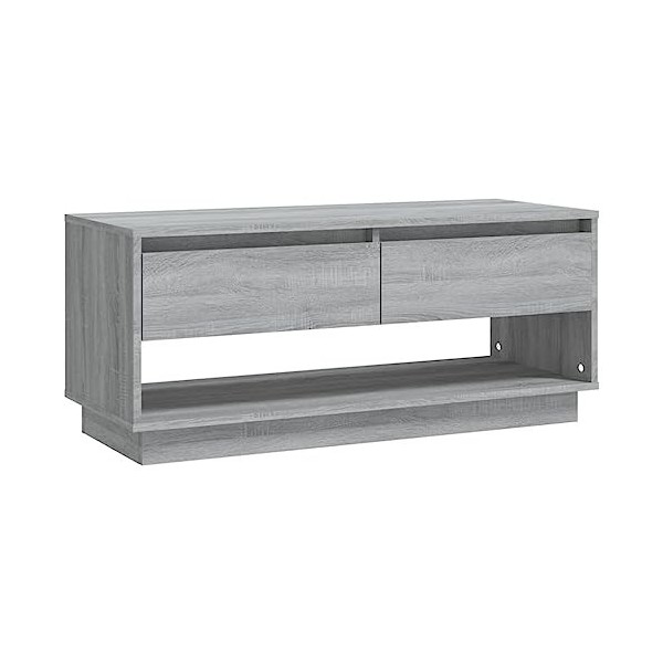 Meuble TV Gris Sonoma 102x41x44 cm Bois dingénierie