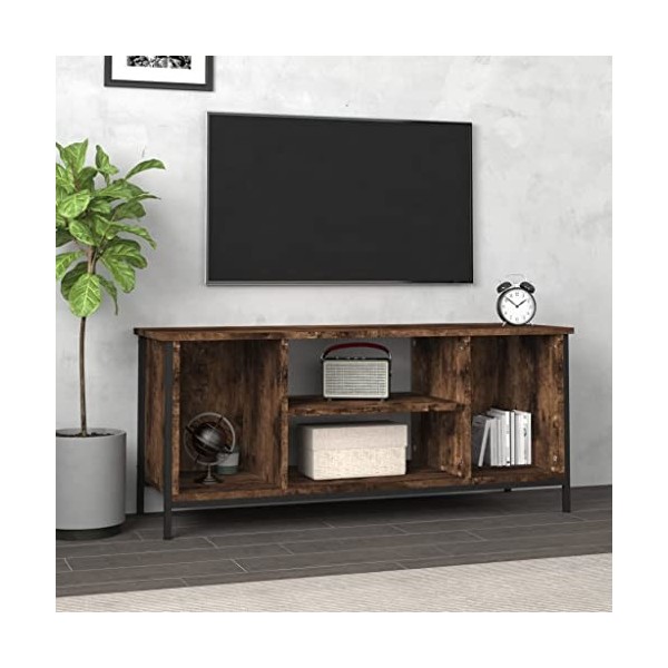 Meuble TV en chêne fumé 102 x 35 x 45 cm