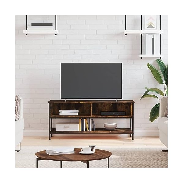 DCRAF Meuble TV de jardin en chêne fumé 100 x 35 x 45 cm