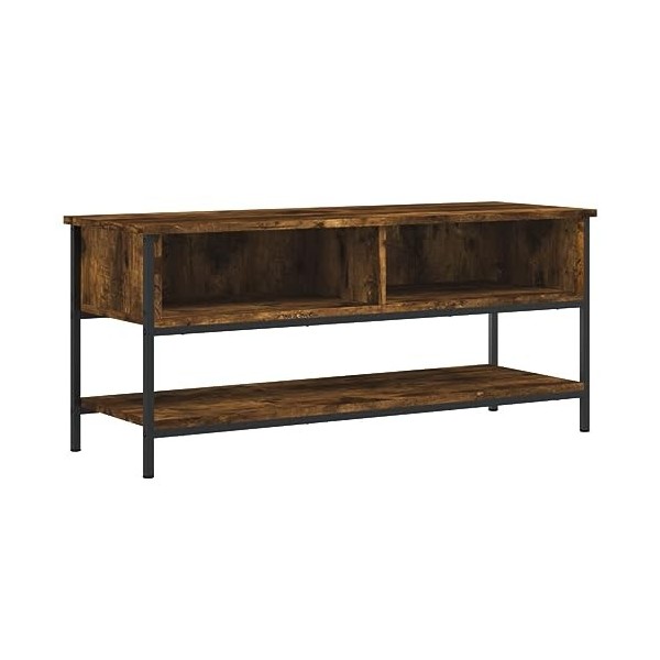 DCRAF Meuble TV de jardin en chêne fumé 100 x 35 x 45 cm