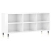 DCRAF Home Hardware Businese Meuble TV en bois Blanc brillant 103,5 x 30 x 50 cm