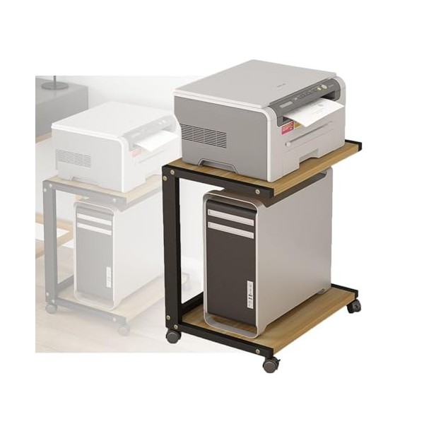 YCOVSFP Armoire Multimédia AV À 2 Niveaux, Meuble TV De Jeu Et Support Stéréo, Support For Lecteur CD, For La Maison/bureau/a