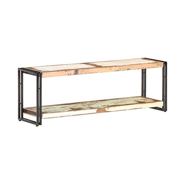 Meuble TV | Style Industriel | Rangement matériel télé Audio Video Gaming | 120x30x40cm Marron