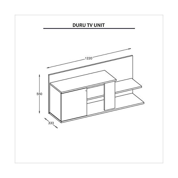 Homemania Meuble Porte TV, Panneau de Particules mélamine, Noyer