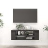 WIFESE Meuble TV Mural Noir 102x35x35 cm Aggloméré Meuble Television Réglable Table TV Support de TV Décoration Salon Etagère
